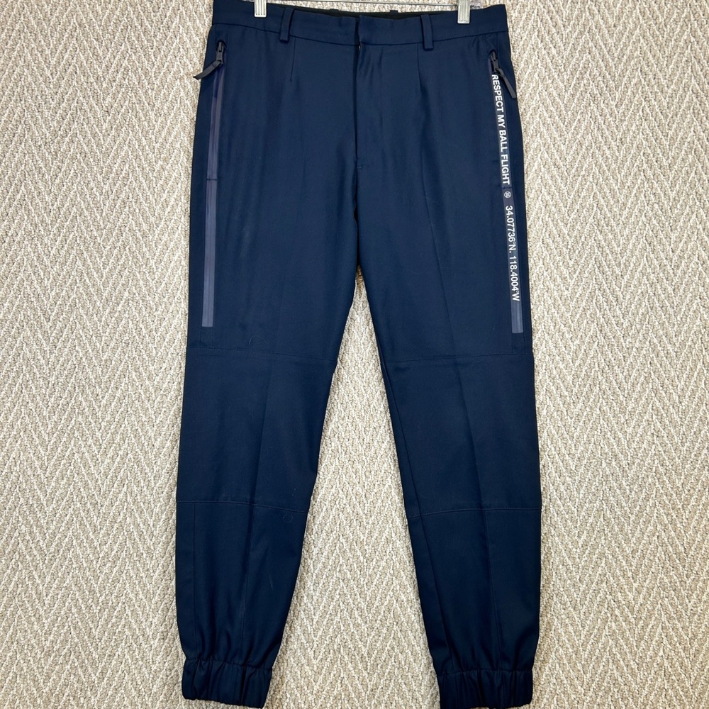 G/FORE Mens Joggers 32 Blue Respect My Ball Flight Golf Casual